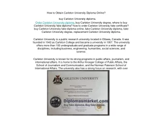 Buy fake Carleton University diploma online.