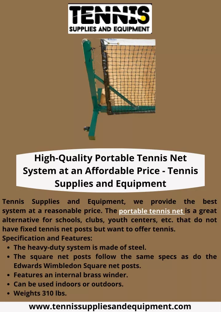 high quality portable tennis net system