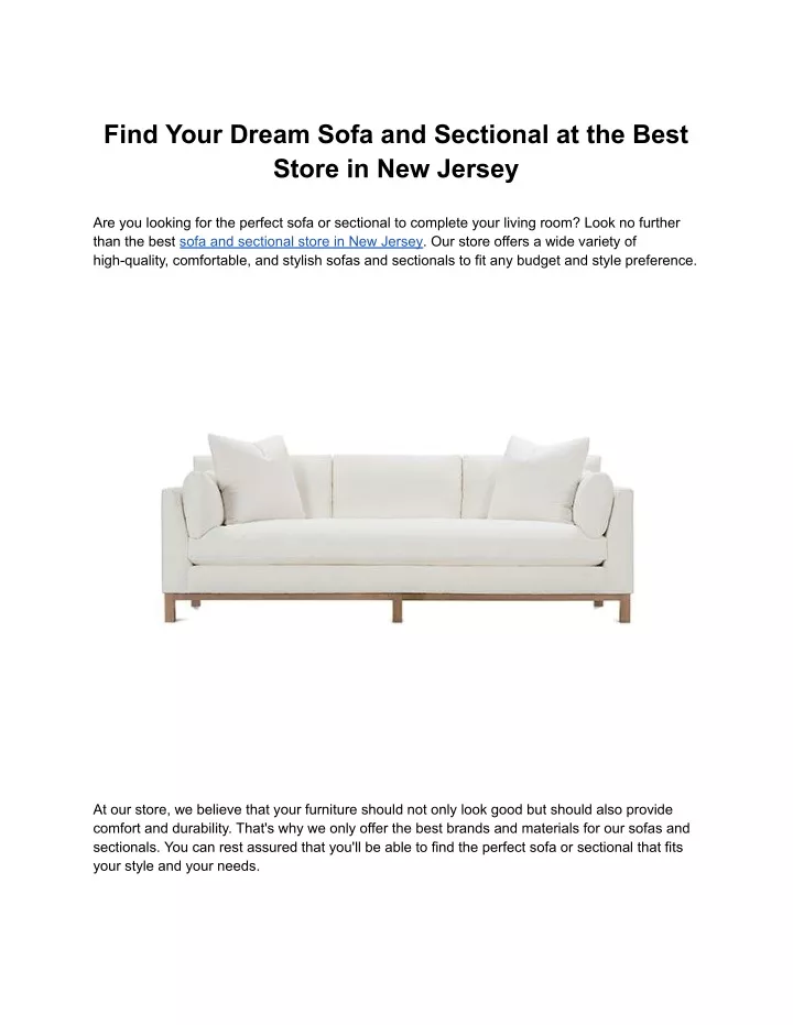 find your dream sofa and sectional at the best