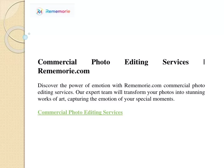 commercial photo editing services rememorie