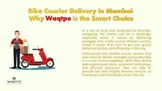 Bike Courier Delivery In Mumbai