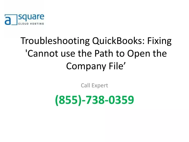 troubleshooting quickbooks fixing cannot