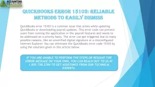 quickbooks error 15103 reliable methods to easily dismiss