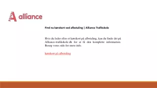 find nu k rekort ved afbetaling alliance