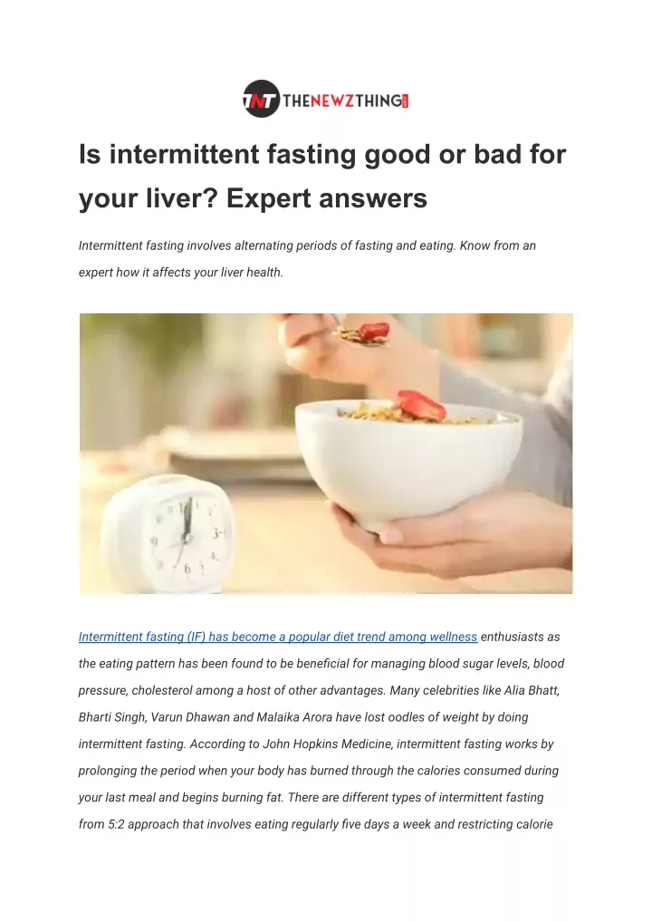 PPT Is intermittent fasting good or bad for your liver_ Expert
