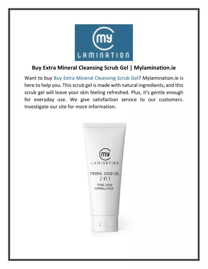 buy extra mineral cleansing scrub