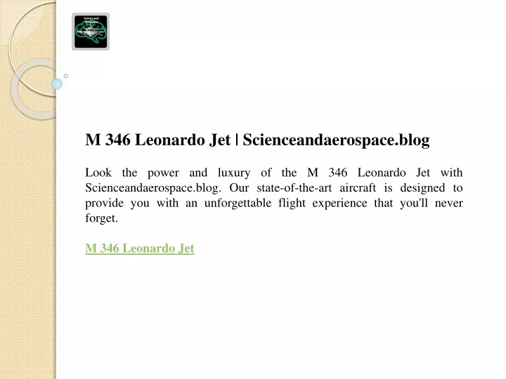 m 346 leonardo jet scienceandaerospace blog look