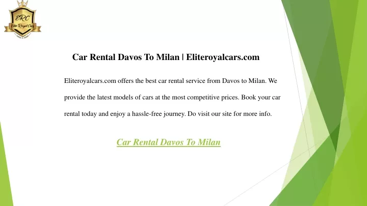 car rental davos to milan eliteroyalcars com