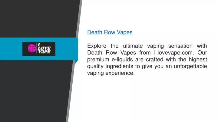 death row vapes explore the ultimate vaping