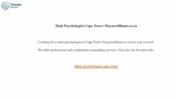 male psychologist cape town daynewilliams