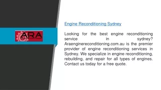 engine reconditioning sydney looking for the best