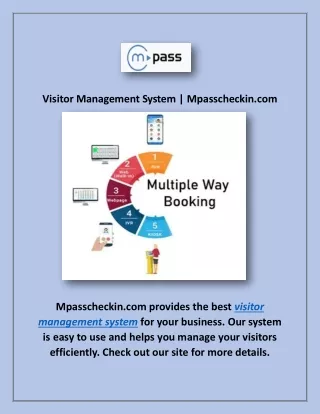 Visitor Management System | Mpasscheckin.com