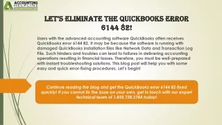 let s eliminate the quickbooks error 6144 82