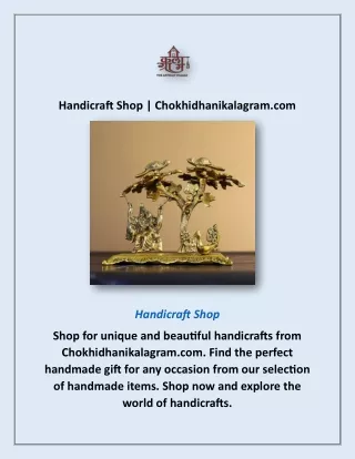 Handicraft Shop | Chokhidhanikalagram.com