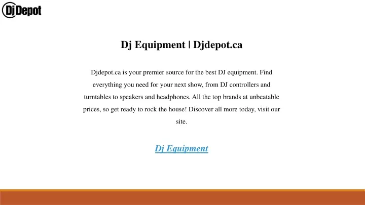 dj equipment djdepot ca djdepot ca is your