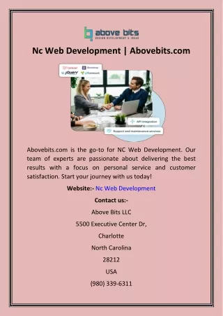 Nc Web Development  Abovebits