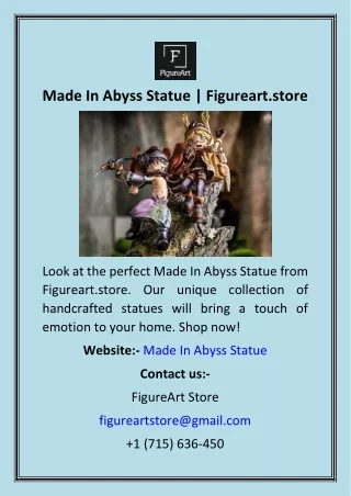 made in abyss statue figureart store