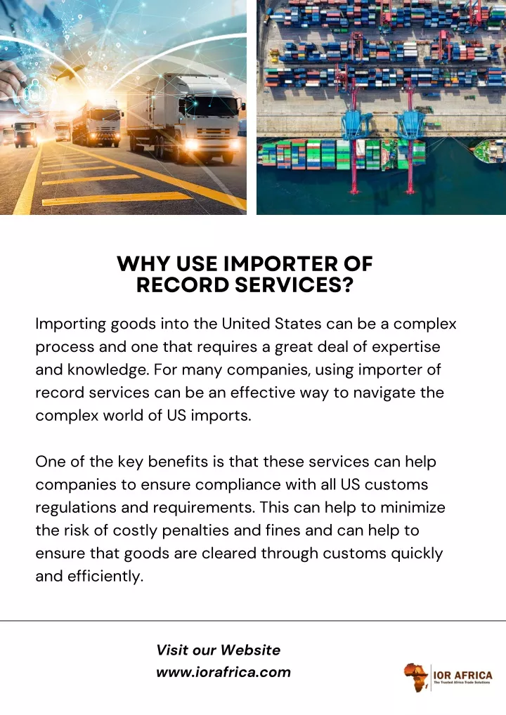 why use importer of record services
