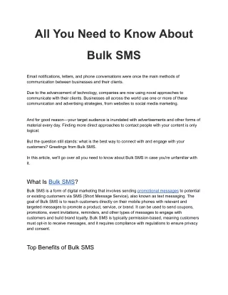 Bulk SMS | Bulk sms service provider in India - Msgclub