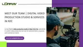 Digital Video Production Studio & Services in NYC | Lorray Digital Video