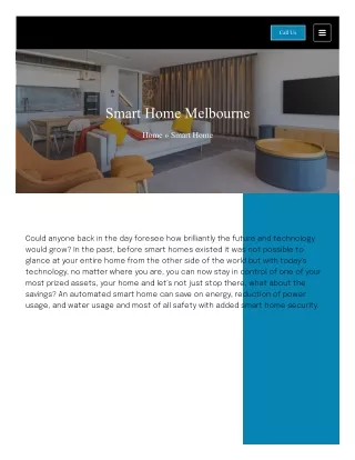 Why Smart Home Melbourne is the Future of Home Automation