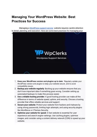 Managing Your WordPress Website_ Best Practices for Success (2) pdf