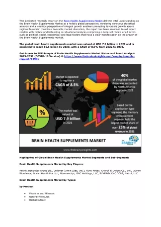 this dedicated research report on the brain