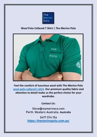 Australian Merino Wool Clothing | The Merino Polo