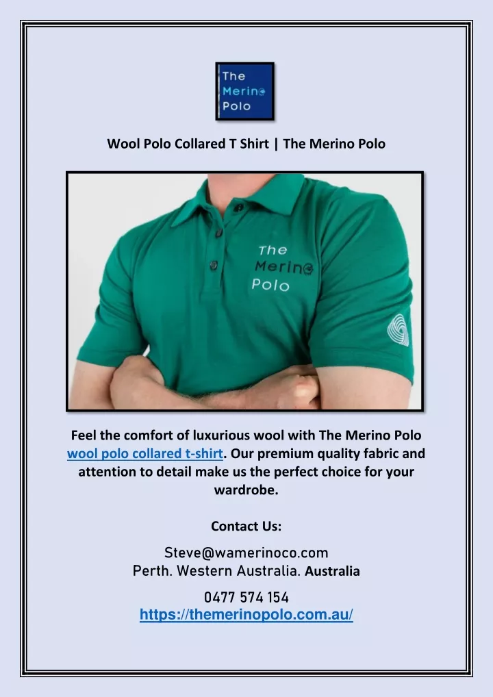 wool polo collared t shirt the merino polo