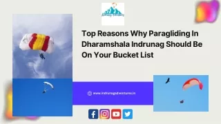 Top Reasons Why Paragliding in Dharamshala Indrunag Should Be On Your Bucket Lis