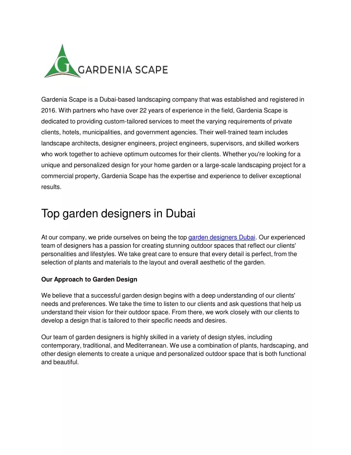 gardenia scape is a dubai based landscaping