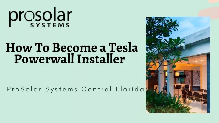 how to become a tesla powerwall installer