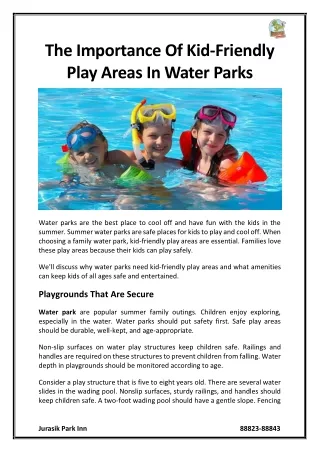 the importance of kid friendly play areas