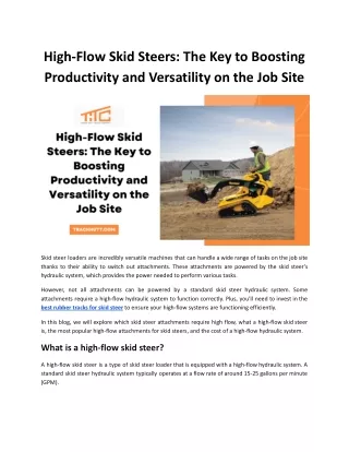 high flow skid steers the key to boosting
