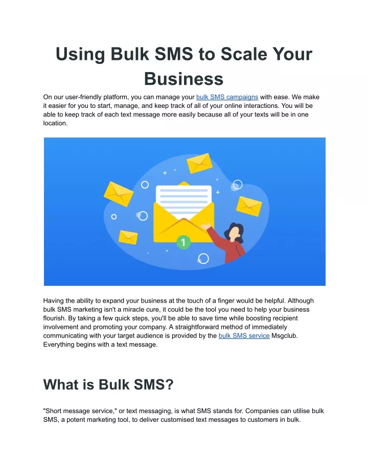 using bulk sms to scale your business