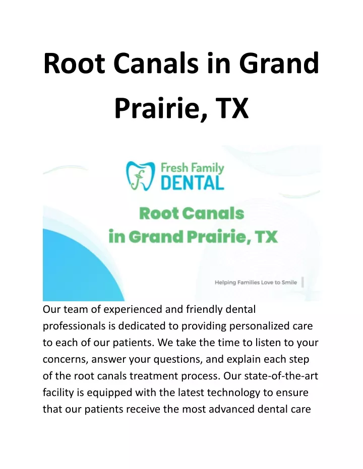 root canals in grand prairie tx