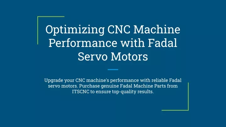 optimizing cnc machine performance with fadal