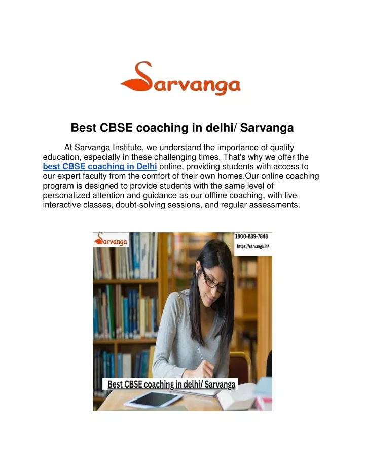 best cbse coaching in delhi sarvanga