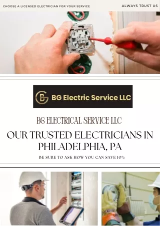 Our Trusted Electricians in Philadelphia, PA