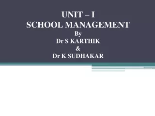 N School Mgt&Ad - unit 1