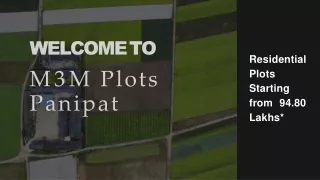 M3M Plots Panipat Build Your Dream Home
