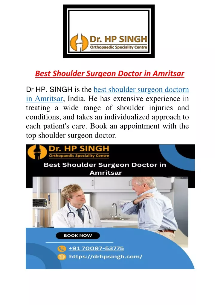 best shoulder surgeon doctor in amritsar