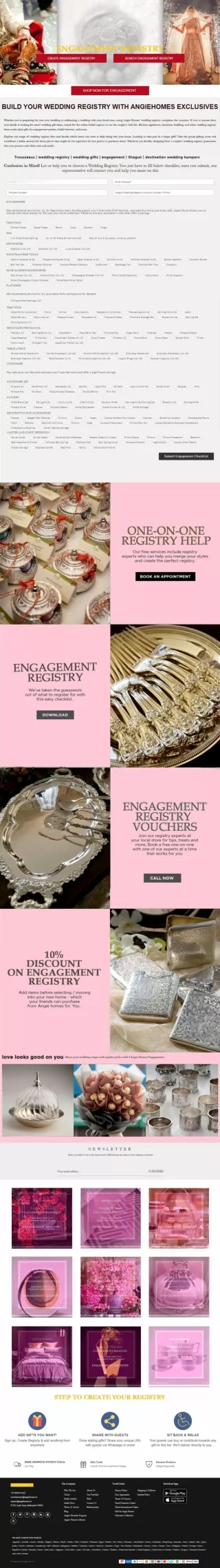 Build your wedding registry with Angie Homes Exclusives