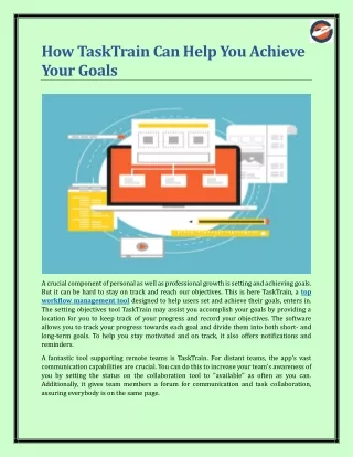 how tasktrain can help you achieve your goals