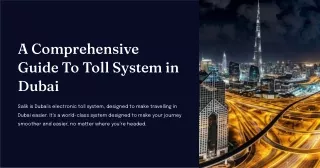 A Comprehensive Guide to Toll System in Dubai