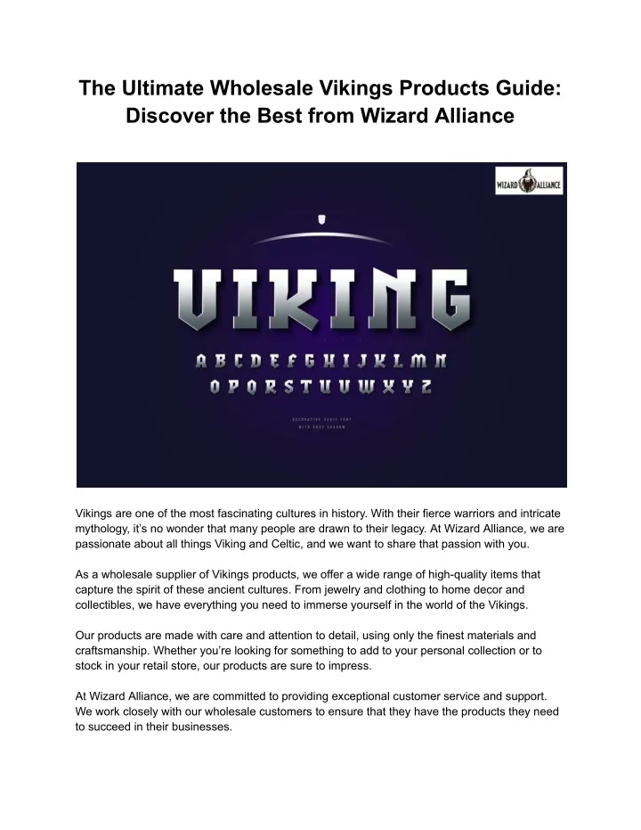 the ultimate wholesale vikings products guide