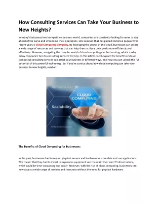 how consulting services can take your business