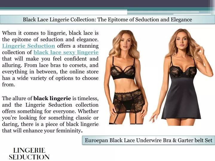 black lace lingerie collection the epitome