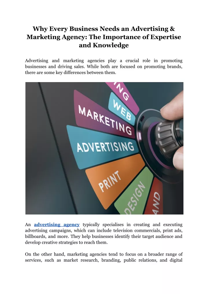 why every business needs an advertising marketing