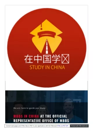 Study In China MBBs